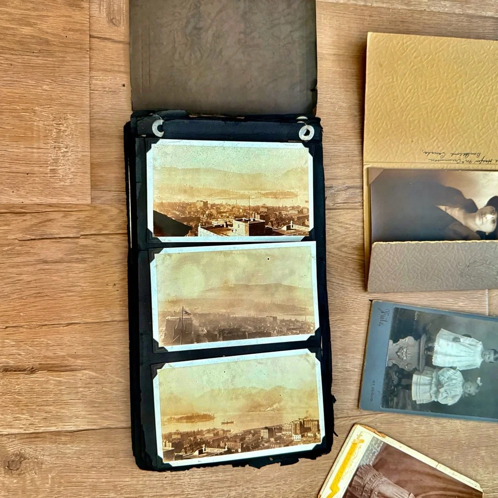 Antique & Vintage PHOTO ALBUM & PHOTOS PORTRAIT “ Cabinet Card “ PHOTOGRAPHS LOT
